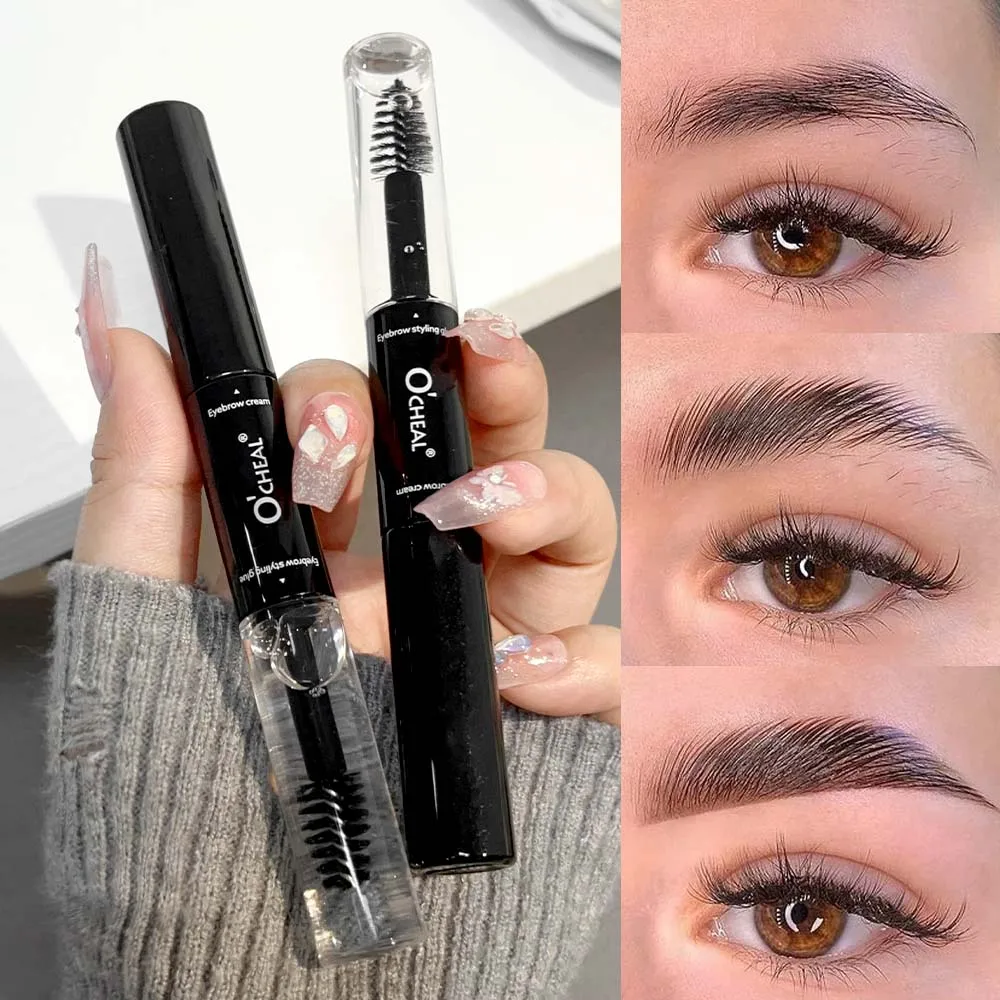 Wild Eyebrow Styling Dye Augenbrauencreme, 2-in-1, transparent, flüssig, Augenbrauenfassung, Wachs, wasserfest, langlebig, Wimpern-Brauen-Tönung, Kosmetik