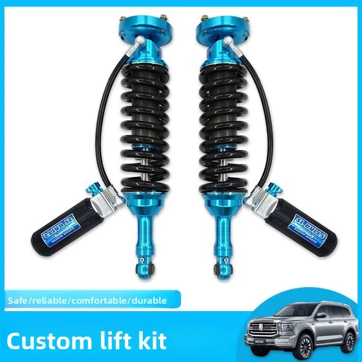 Adjustable Nitrogen-gas Shock Absorbers and Spring Kit for Great Wall WEY Tank 500 Model 093 Including a Two-inch Lift Kit