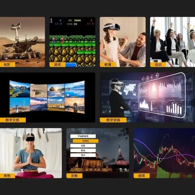 نظارات الواقع الافتراضي ثلاثية الأبعاد الواقع الافتراضي 4K سماعة فيلم بانورامية للهاتف المحمول نظارات الواقع الافتراضي الرقمية الذكية #4