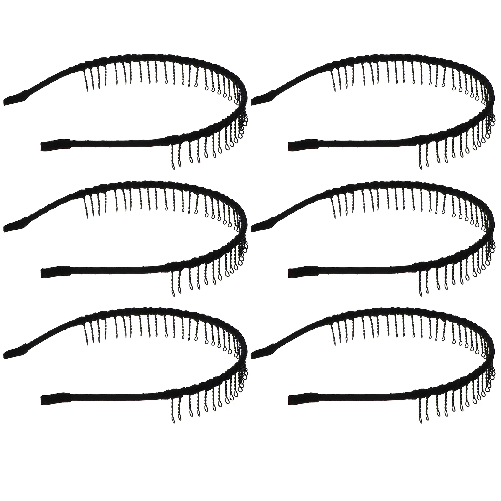 6 Pcs Long Teeth Non-slip Headband Hair Ties for Guys Makeup Hoop Comb Men Accessory with Hairband Women Metal