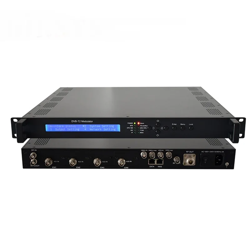 Professional DVB-T/T2 Modulator ASI/IP Inputs to RF Output with Hot Backup & Low Power Design for DTT Transmitter Headend