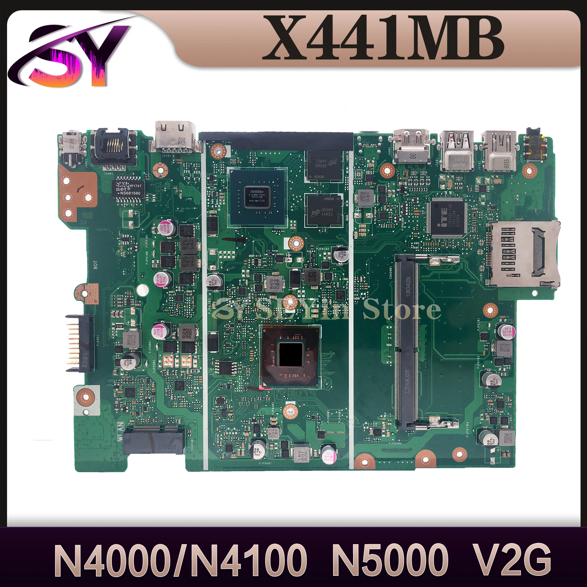 Mainboard For ASUS X441MB X441MA X441M A441M F441M R441M Laptop Motherboard N4000/N4100 N5000 V2G/UMA