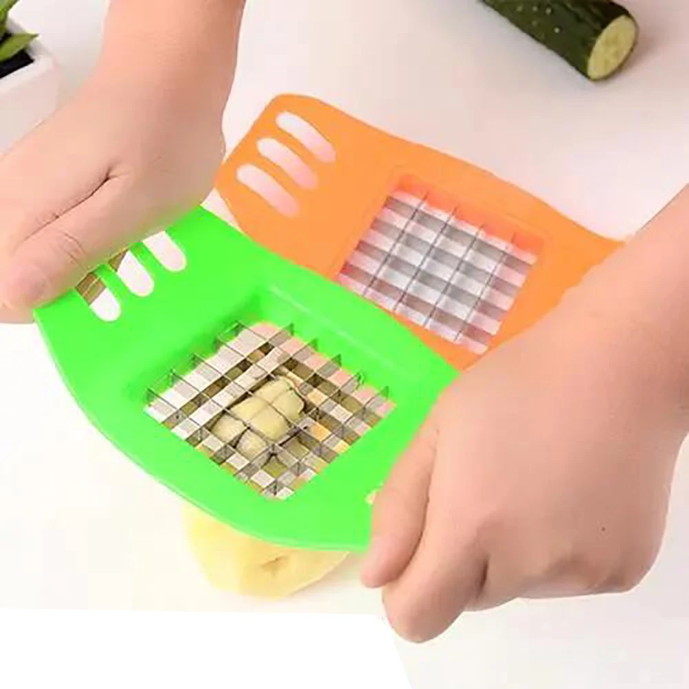 1 Piece Potato Chip Cutter Stainless Steel Vegetable Square Cutter Cutting Equipment Potato Chip Kitchen Potato Chip Making Tool