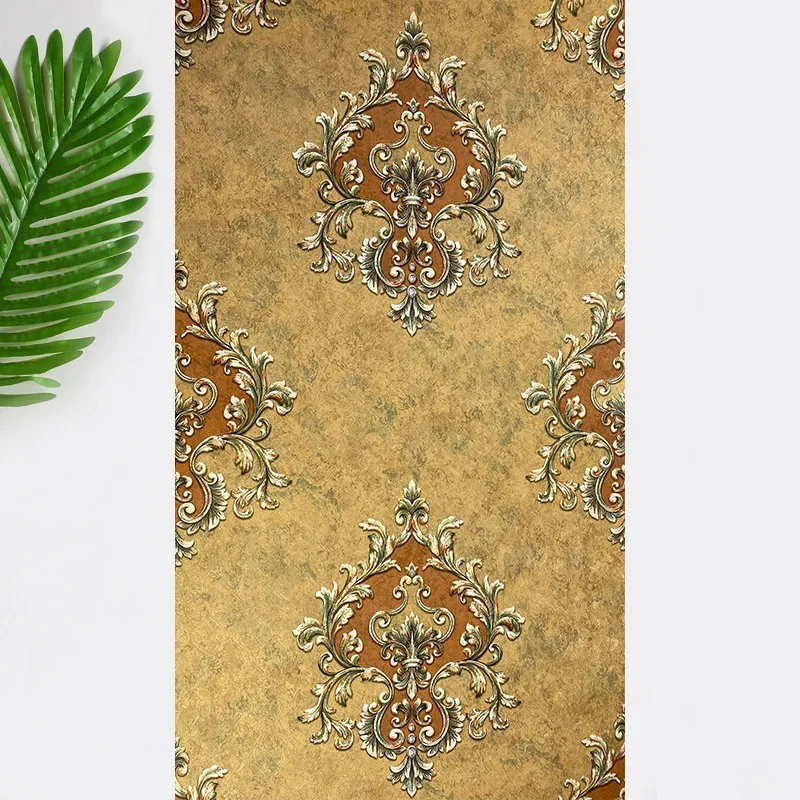 Vintage Stereo Texture Wallpaper Hotel Home Metope Decoration Sticker Classic Elegant Living Room Restaurant Wall Decoration