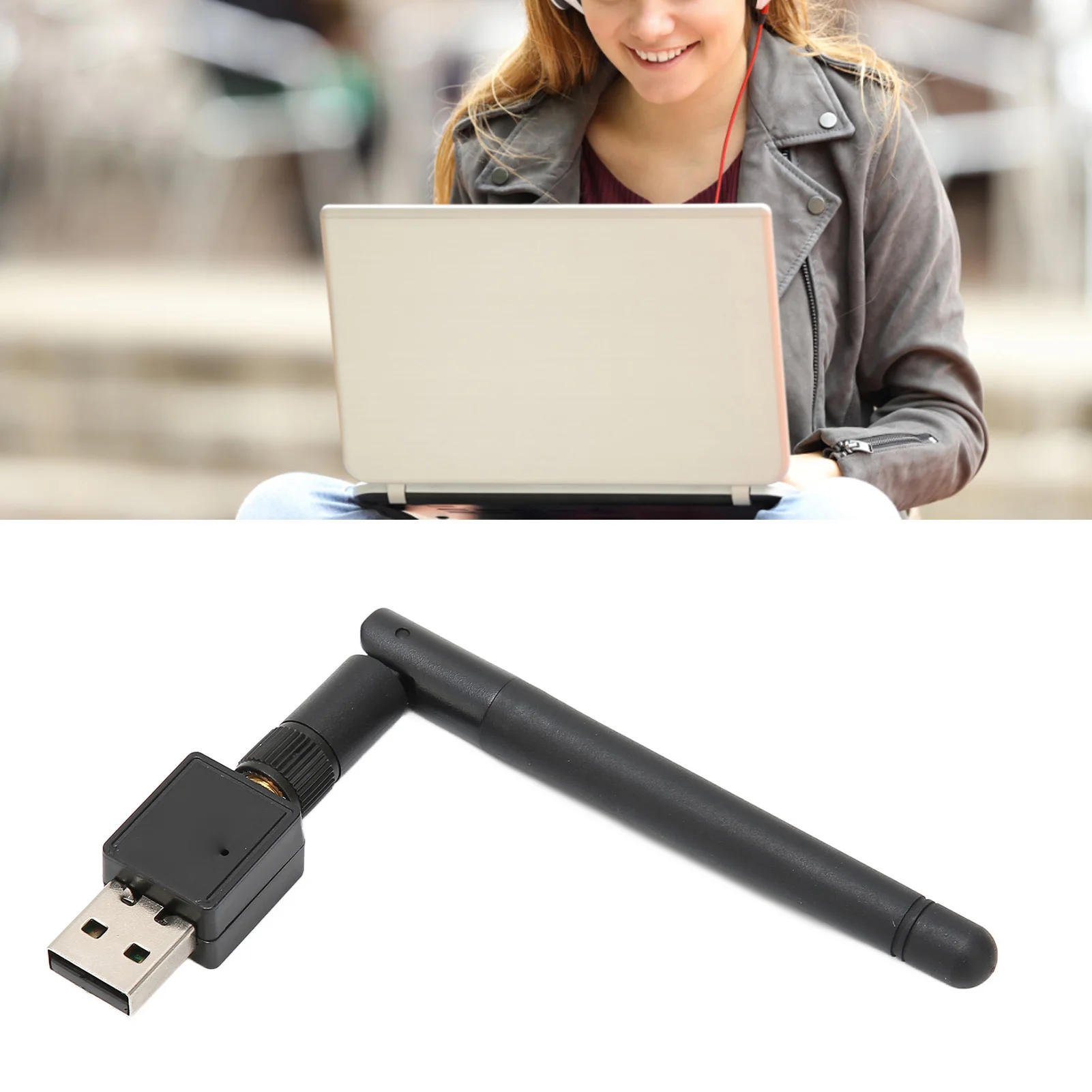 

Network Card Wifi Card Wireless Adapter Wireless Network Card 150Mbps 802.11 N/g/b 2.4GHz Humanized Antenna Design Network Card