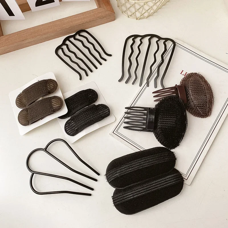 1 Pcs Natural Fluffy Hair Root Sponge Bobby Hairpins Invisible Bangs Clips Magic Hair Donut Bun Makers Korean Styling Tools