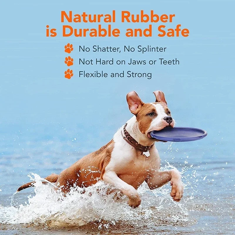 Dog Flying Saucer Pets Interactive Toys Floating Water Bite Resistant Retrieval Training Throwing Silicone  Large Mediu