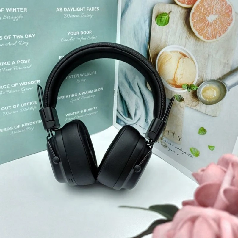 Cuffie per Marshall MAJOR IV cuffie Bluetooth Wireless luminose Heavy Bass microfono multifunzione per cuffie, nero