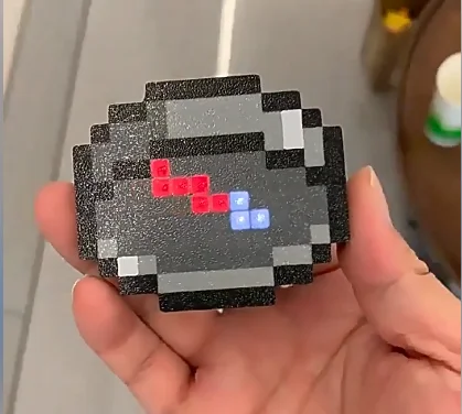 Minecraft Compass Creative Pixel Style Rechargeable Keychain Pendant Art Toy Collectible Desktop Ornament Birthday Gift For Fans view 6