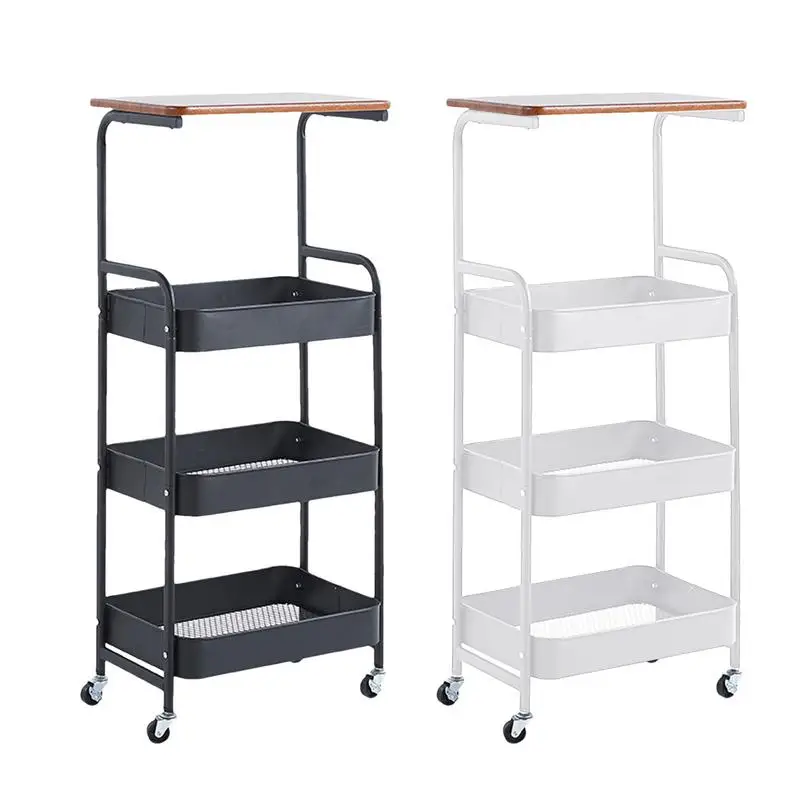 

Durable Rolling Trolley Multi storey Cart Storage Shelf Movable Gap Storage Rack Kitchen Bathroom Slim Slide Organizer For All
