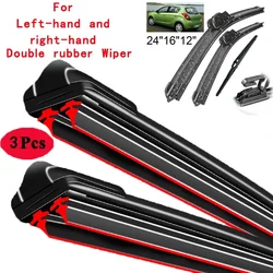 Car Wiper Front & Rear Wiper Blades Set Kit For Hyundai i20 PB 2008 - 2014 Windshield Windscreen Window Brushes 24