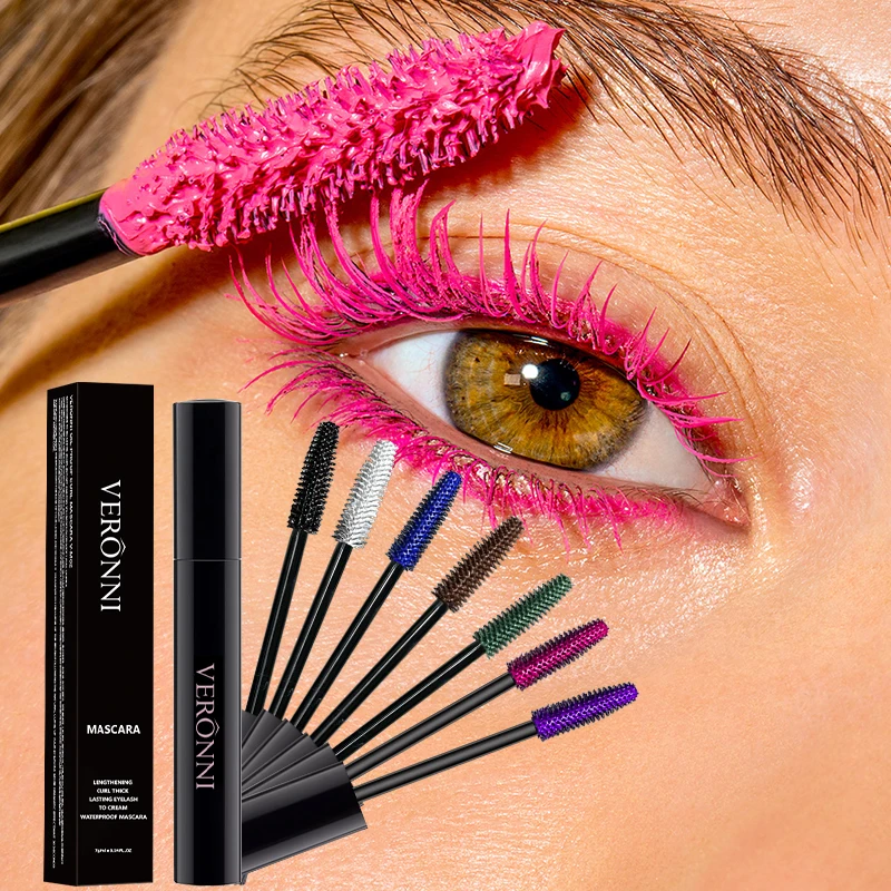 5D Mascara Thickening, Lengthening,Curling,Eye Lashes Brush Fiber Mascara Cosmetics Long-lasting Curling Large Eye Makeup Tools