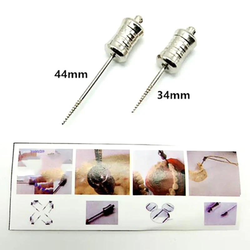 Dentistry Dental Broken Root Drill Short (34mm) Long (44 mm) For Remove Residual Root/Fragments Of Teeth Dentistry Material Tool