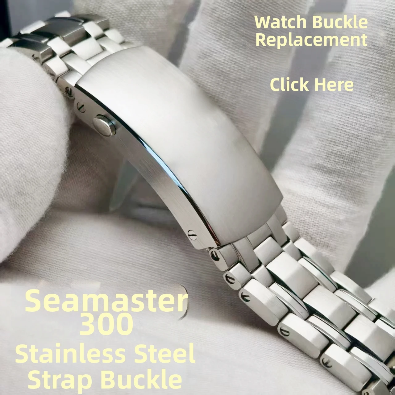 Металлическая застежка 18 мм для ремешка Omega Seamaster 300, регулируемая, из нержавеющей стали, с функцией точной настройки, складная застежка-пряжка, замена аксессуара.