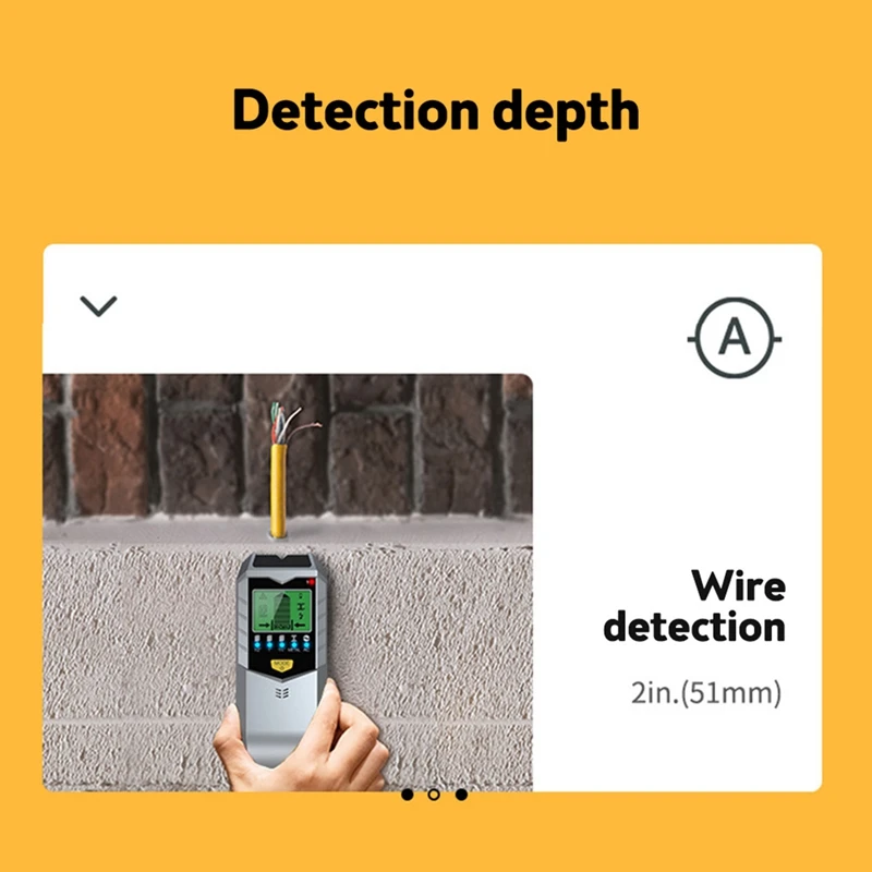 5-In-1 Electronic Detector Wall Stud Finder Sensor Wall Scanner Edge Center Detect Wood Beam/Metal/AC Live Wires Inside