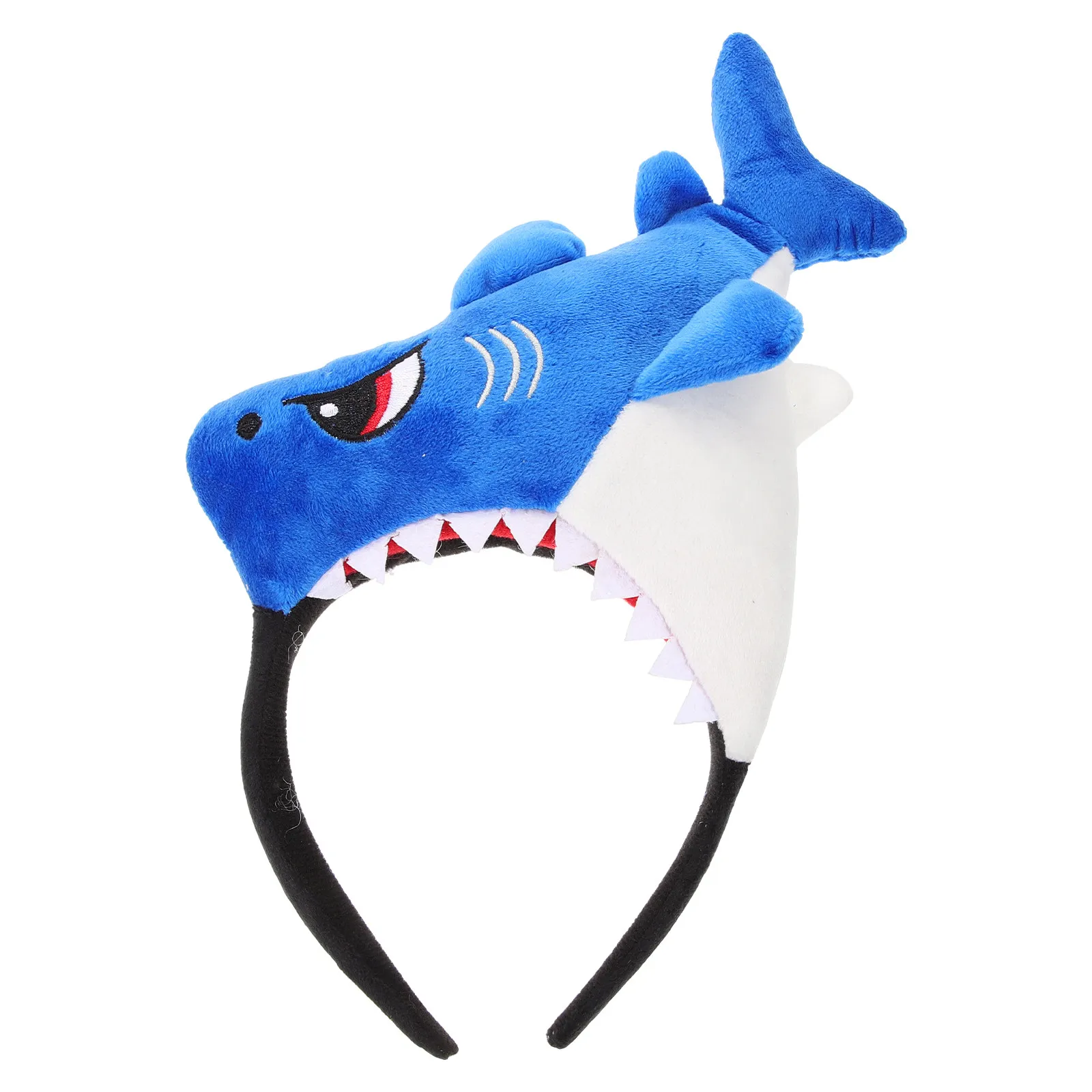 Cute Cartoon Shark Headband Versatile Cloth Hair Accessory for Halloween Theme Parties Stage Performance Photo Props Festival