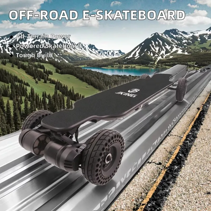 Dupla correia de 40 km/h skate elétrico off-road piso de montanha 20 km faixa 6 polegadas material transporte direto opções personalizadas