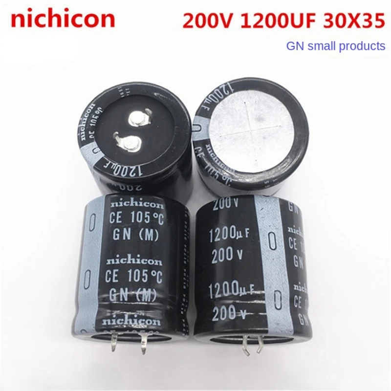 1PCS-20PCS 200V1200UF 30X35 nichicon electrolytic capacitor 1200UF 200V GN105 degrees. High quality