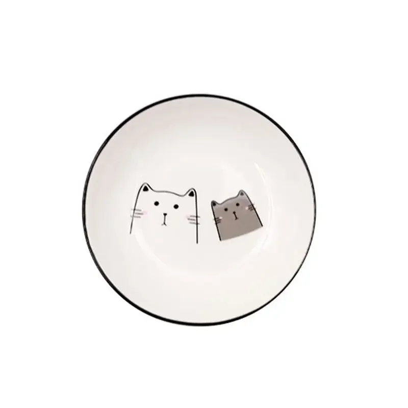 1pc Cute Cat Ceramic Seasoning Dish Creative Kitchen Small Sauce Bowl Household Dipping Plate Creative Vinegar Soy Snack Dishes