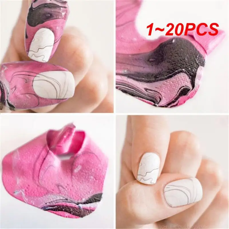 1~20PCS Wholesale Nail Protector Cover Peel Off Spill-resistant Nail Protector Creative U-shape Finger Cover Sticker Nail