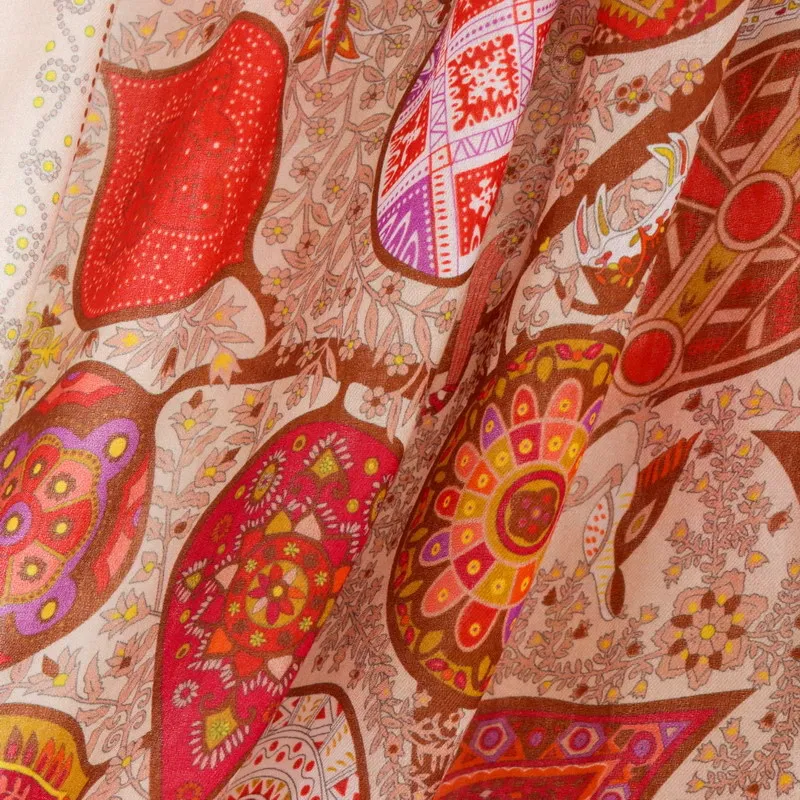 Winsleter-Women 100%Wool Elegant Scarf, 200*100CM Printed, Mom Gifts Retro Temperament Shawl Scarves, 2025 Autumn New A58415CC