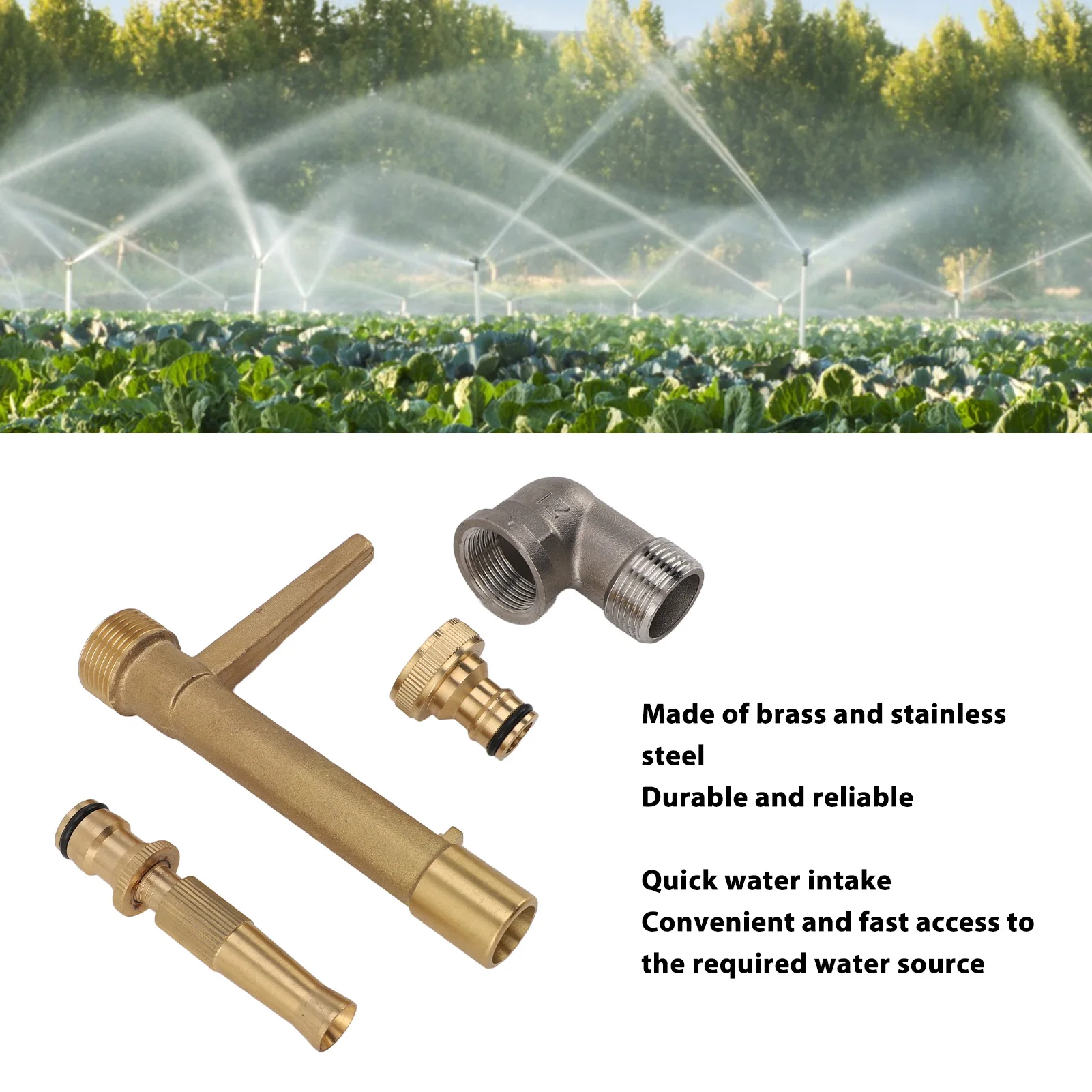 ZK20 G3/4 Brass Quick Water Intake Valve Key Brass Quick Coupling Valve Key Sprinkler Garden Irrigation System for Agricultural