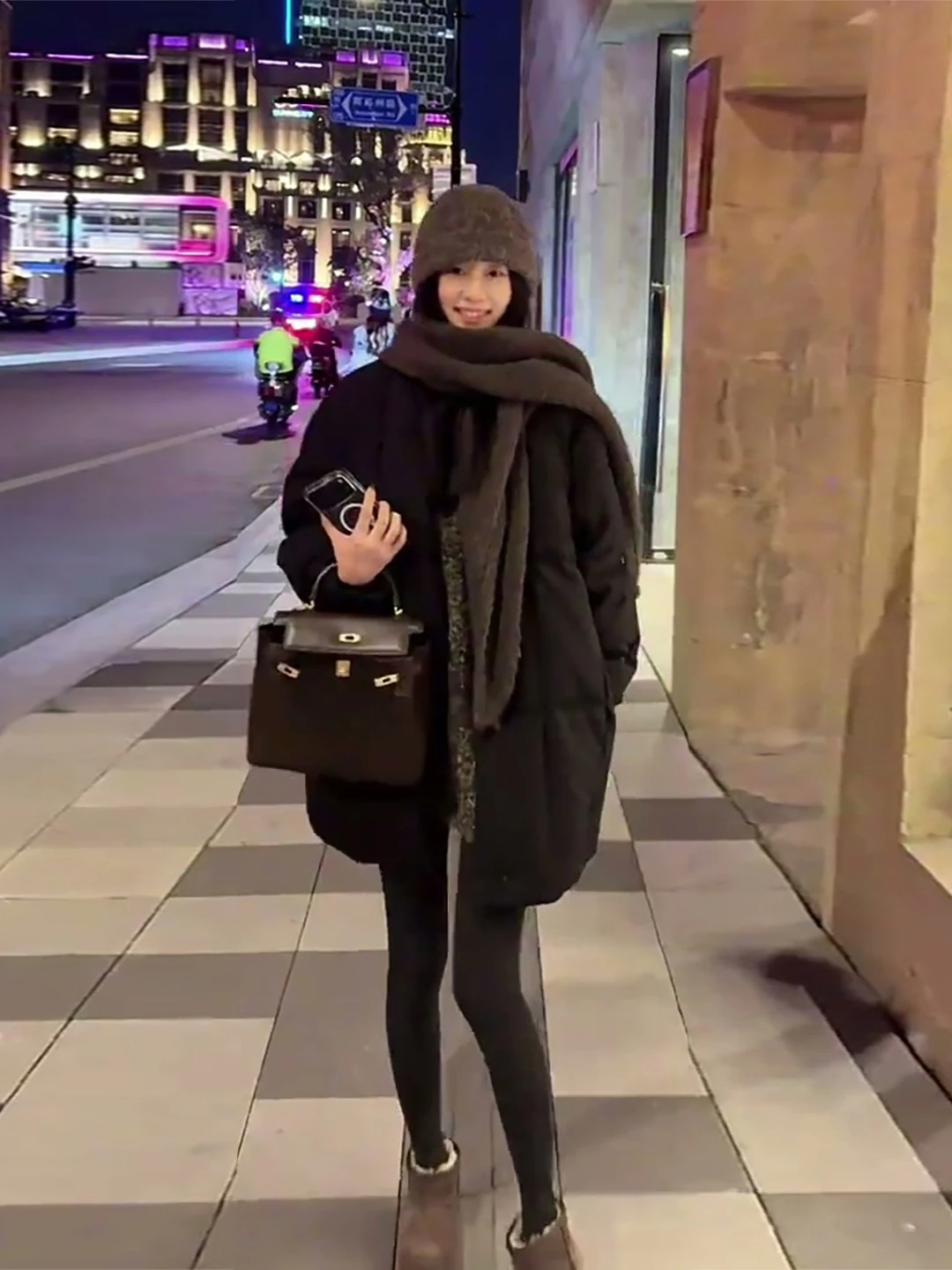 

Sli Bla Mid-Length Women's down Jaet Trendy Slimming Warm Outerwear Winter Faionable Cozy Padded Coat Long Sve