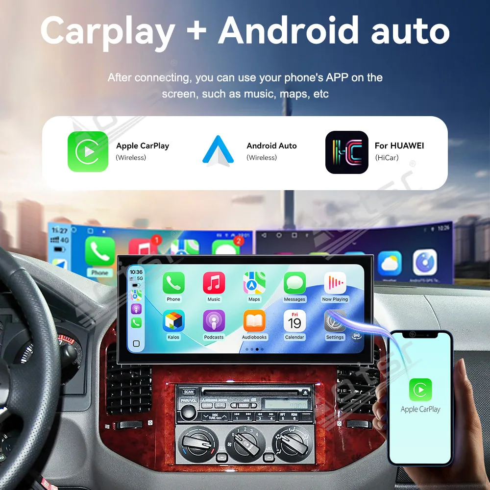 CarPlay 15.8’’ Android 15 For Mitsubishi Pajero 2008- 2016 Gadgets Car Accessories  Navigation HD Screen Multimedia Player Head