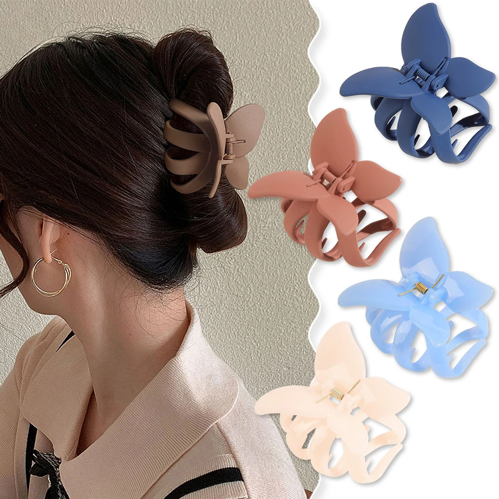 Fermaglio per capelli a farfalla opaca carino farfalla artigli decorativi per capelli mollette solide piccole Clip di squalo accessori per capelli