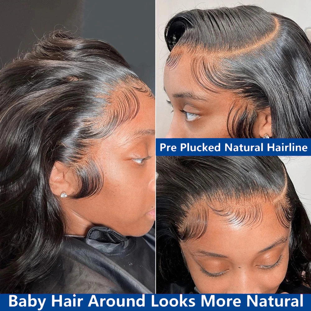 Perruque Full Lace Wig Body Wave Remy naturelle, cheveux humains, 4x4, 13x4, 13x6, pre-plucked, densité 220