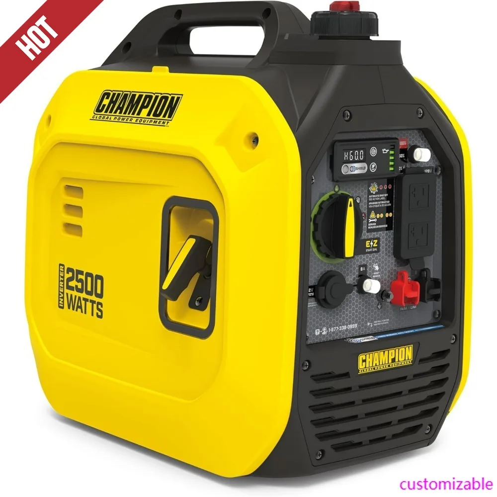 New-ultralight 2500-watt Portable Inverter Generator with Quiet Operation and