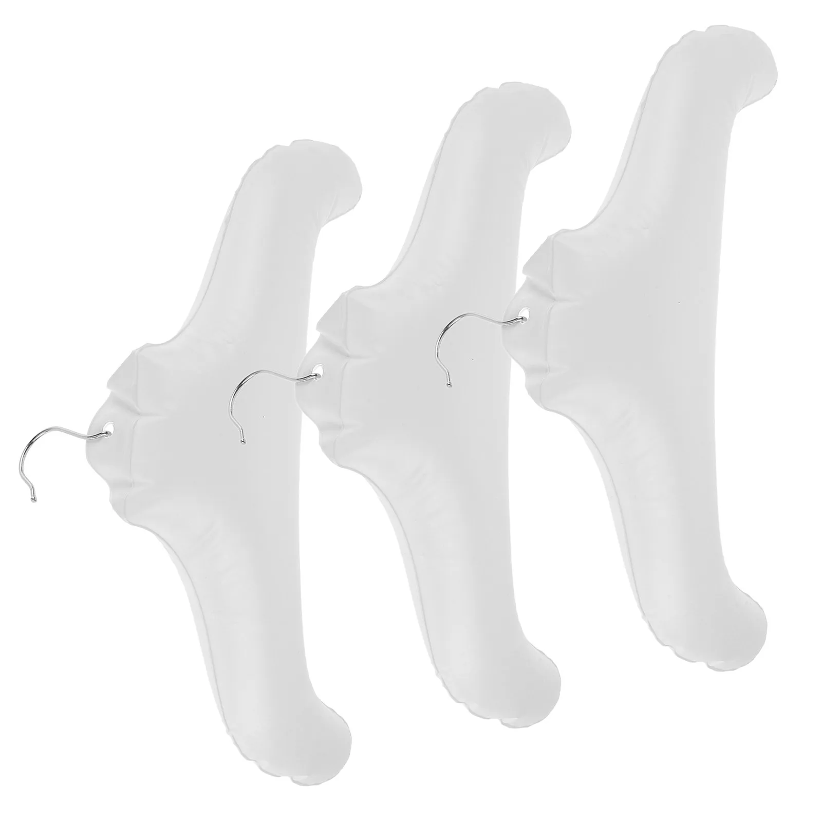 3Pcs Inflatable Clothes Hangers Compact Foldable Space Saving Lightweight for Home Closet Gym Travel Laundry Drying Hanger Shirt
