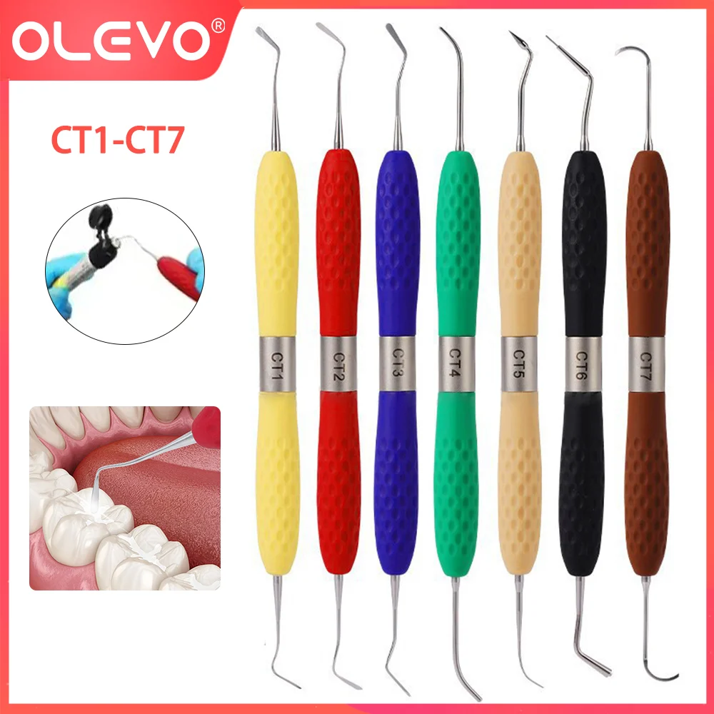 OLEVO Dental Resin Spatula Filler Composite Resin Filling Aesthetic Restoration Instrument Tool Kit CT1-CT7 Dentista Accessories