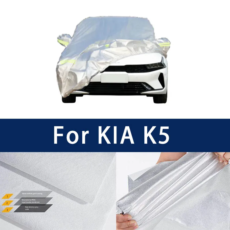 

Full car hood dust-proof outdoor indoor UV protection sun protection and scratch resistance For Kia K5 Car Umbrella