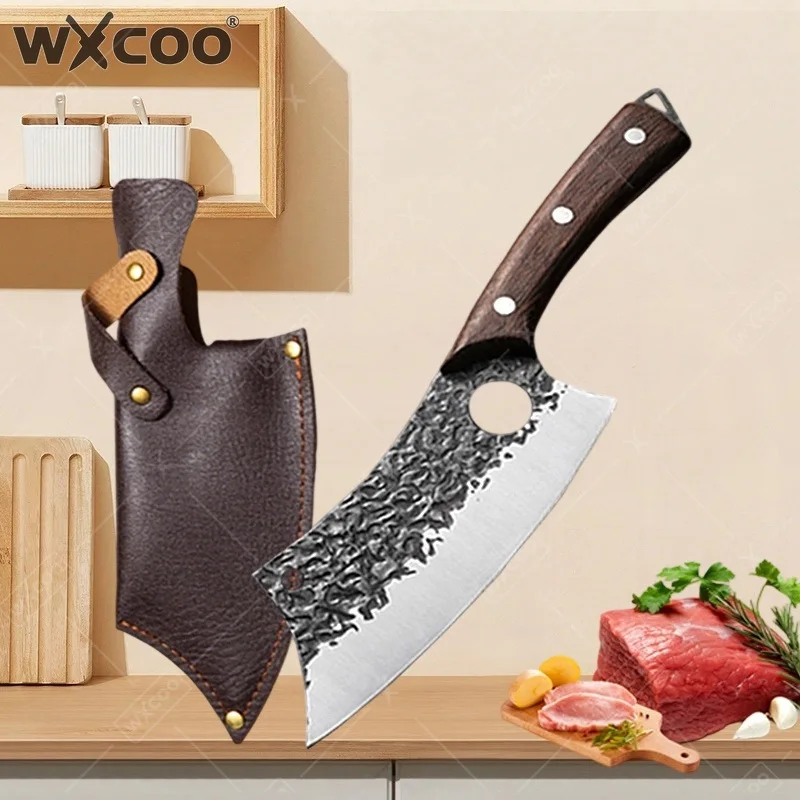 WXCOO Professional Kitchen Knife Household for Meat Fruit Slicing Steak BBQ Beef Hand Forged Kitchen Supplies