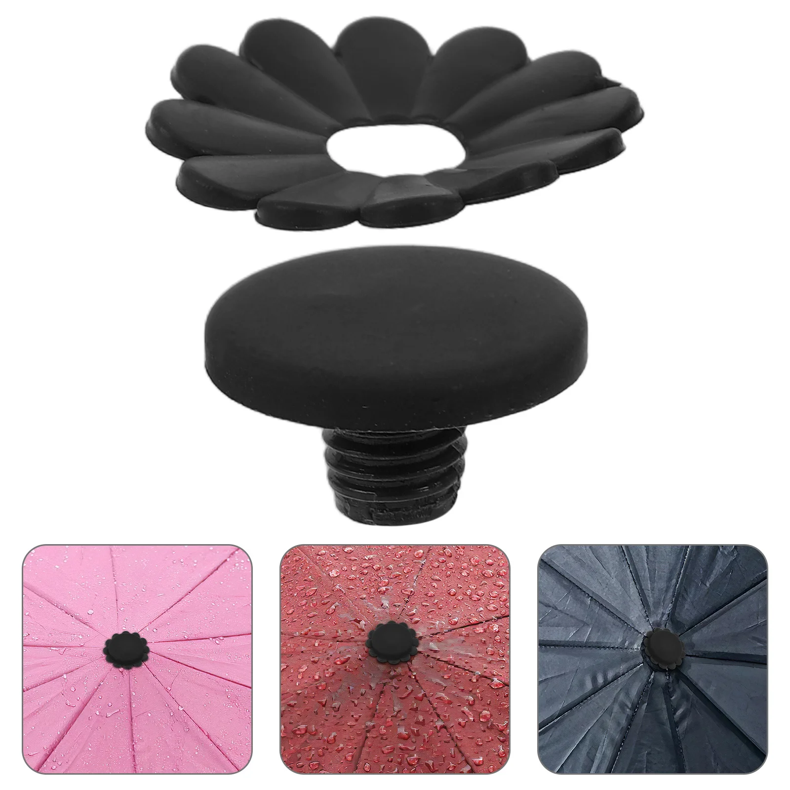 2 مجموعات غطاء المظلة استبدال أجزاء مقاوم للماء مظلة من الشمس غطاء برغي مع طوقا ل 8 مللي متر القطب سهلة التركيب في الهواء الطلق حديقة #1