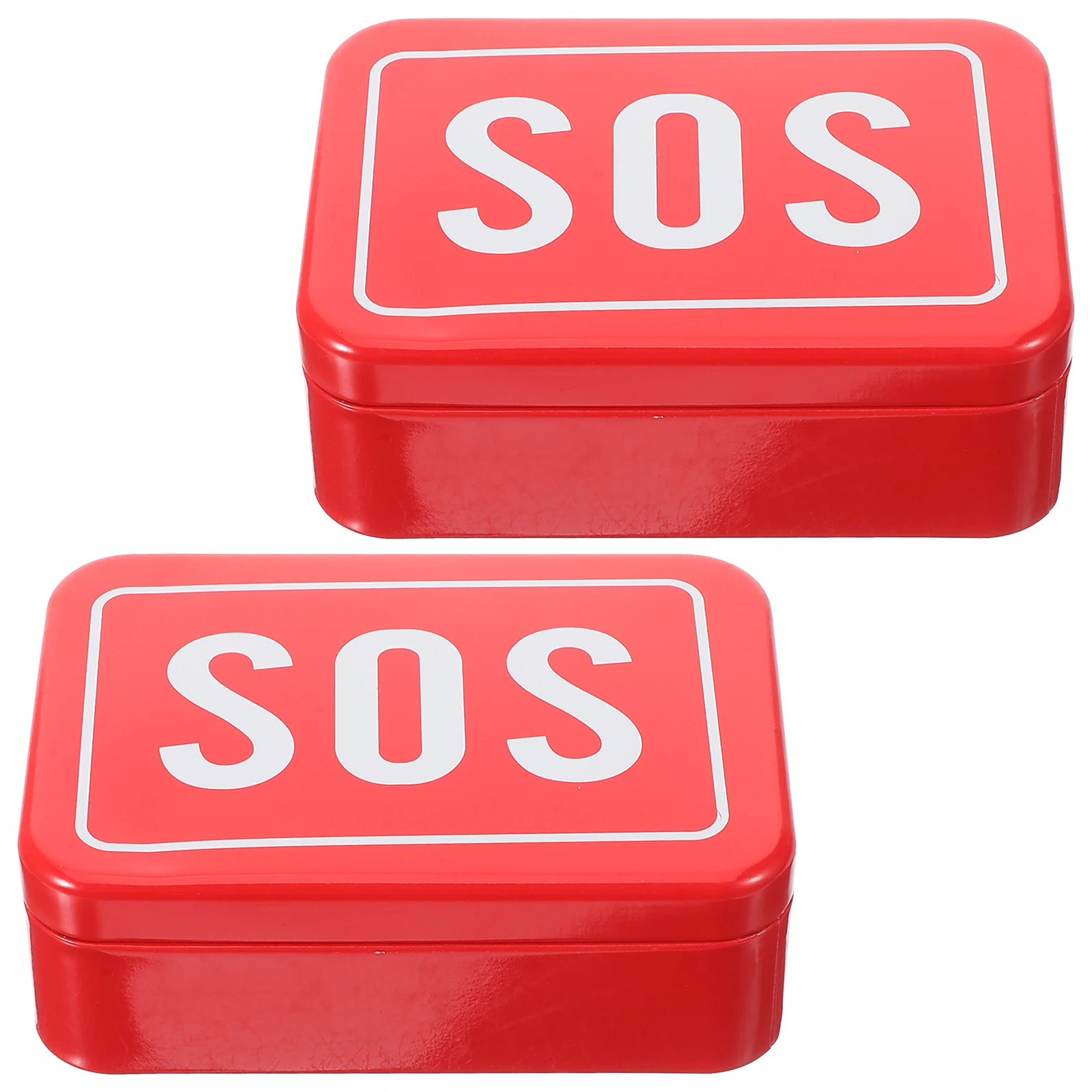 

2 Pcs Survival Tools Box Camping Storage Pocket Container Portable Case Multifunction Containers Device Red Devices Organizers