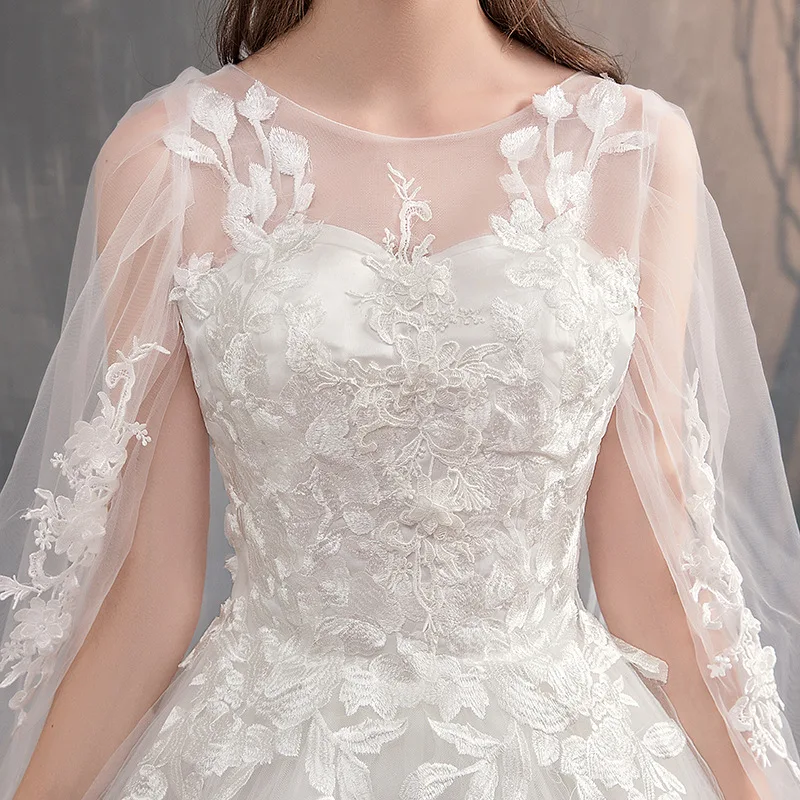 Robe de mariée en dentelle personnalisée pour femmes, Simple, princesse, longue, robe de bal, grande taille, robes de mariée brodées