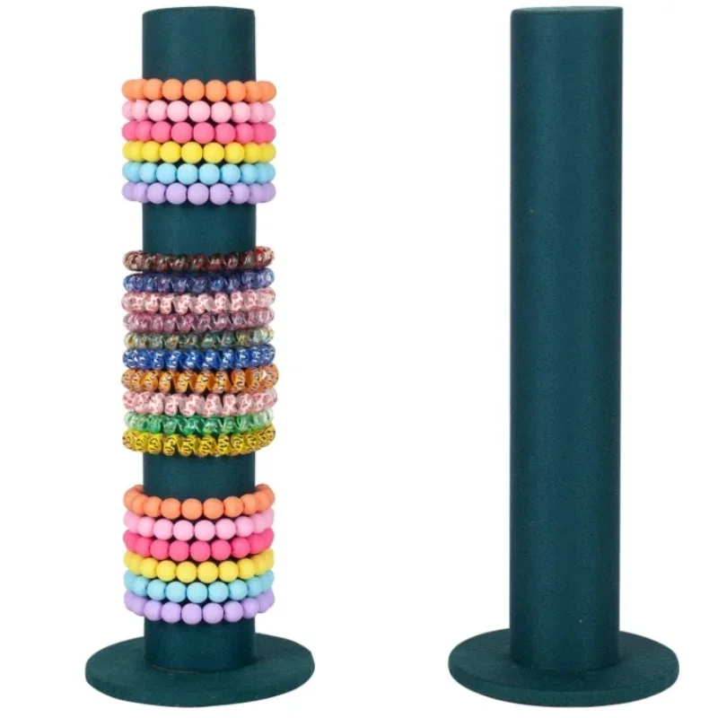 حامل عرض ساعة سوار المجوهرات المخملية، عبوة واحدة من رباط الشعر، سوار برج عمودي Scrunchie T-Bar، حامل أرفف، منظم خزانة