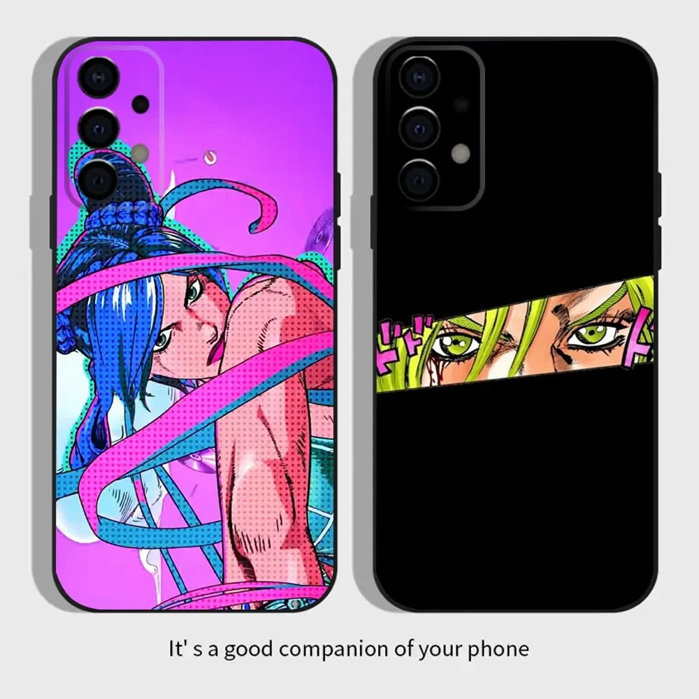 Anime J-JoJos J-Jolyne Cujoh Phone Case For Samsung Galaxy A13,A21s,A22,A31,A32,A52,A53,A71,A80,A91 Soft Black Cover