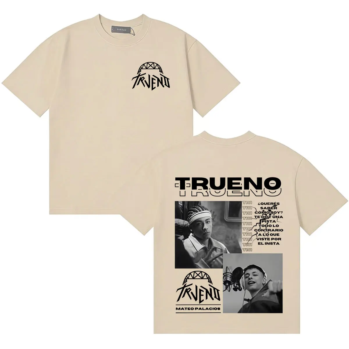 Camiseta de moda Trueno Mateo Palacios Tour para hombre y mujer, camiseta de manga corta con cuello redondo Y2K, ropa de calle, camisetas holgadas y cómodas