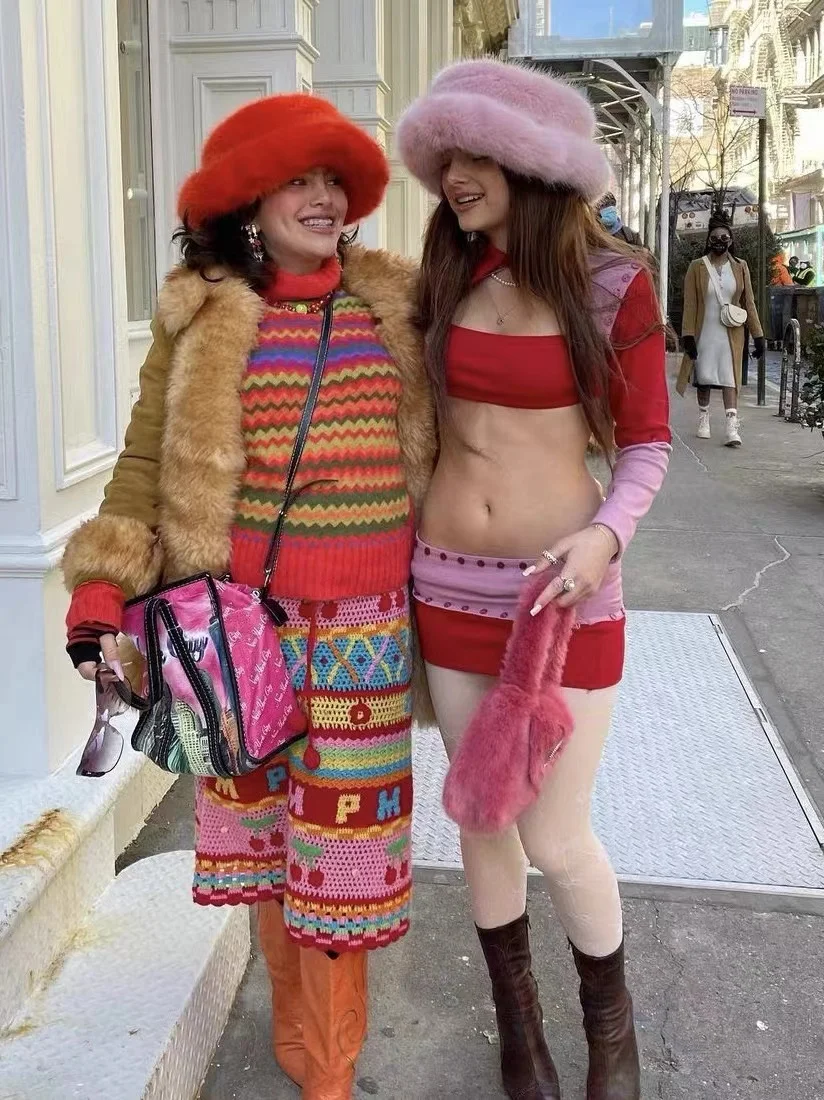 2025 Y2k Frauen Kaninchen Fell Warme Dicke Plüsch Winter Hut Flauschigen Faux Pelz Eimer Hut Dame Luxus Mode Party Panama fischer Kappe – Detail 9