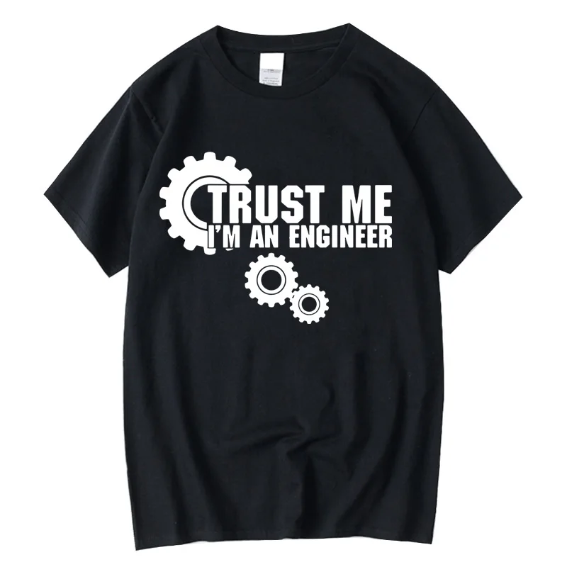 XINYI Men's T-Shirt 100% Cotton Trust Me I AM an ENGINEER Customizable Hand-Painted Design Casual Comfortable Unisex Style