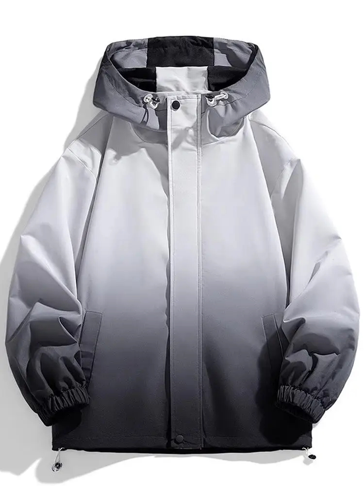 

TUCANO Мужская ветрозащитная рабочая одежда Spor Jaet, цветная рабочая одежда, повседневное свободное длинное пальто с капюшоном на молнии све