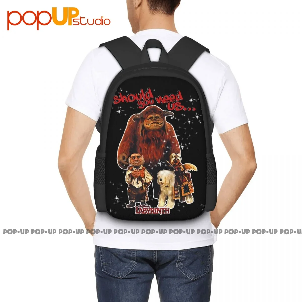 Labyrinth Should You Need Us Backpack Large Capacity Print Portable Personalised Multi-function