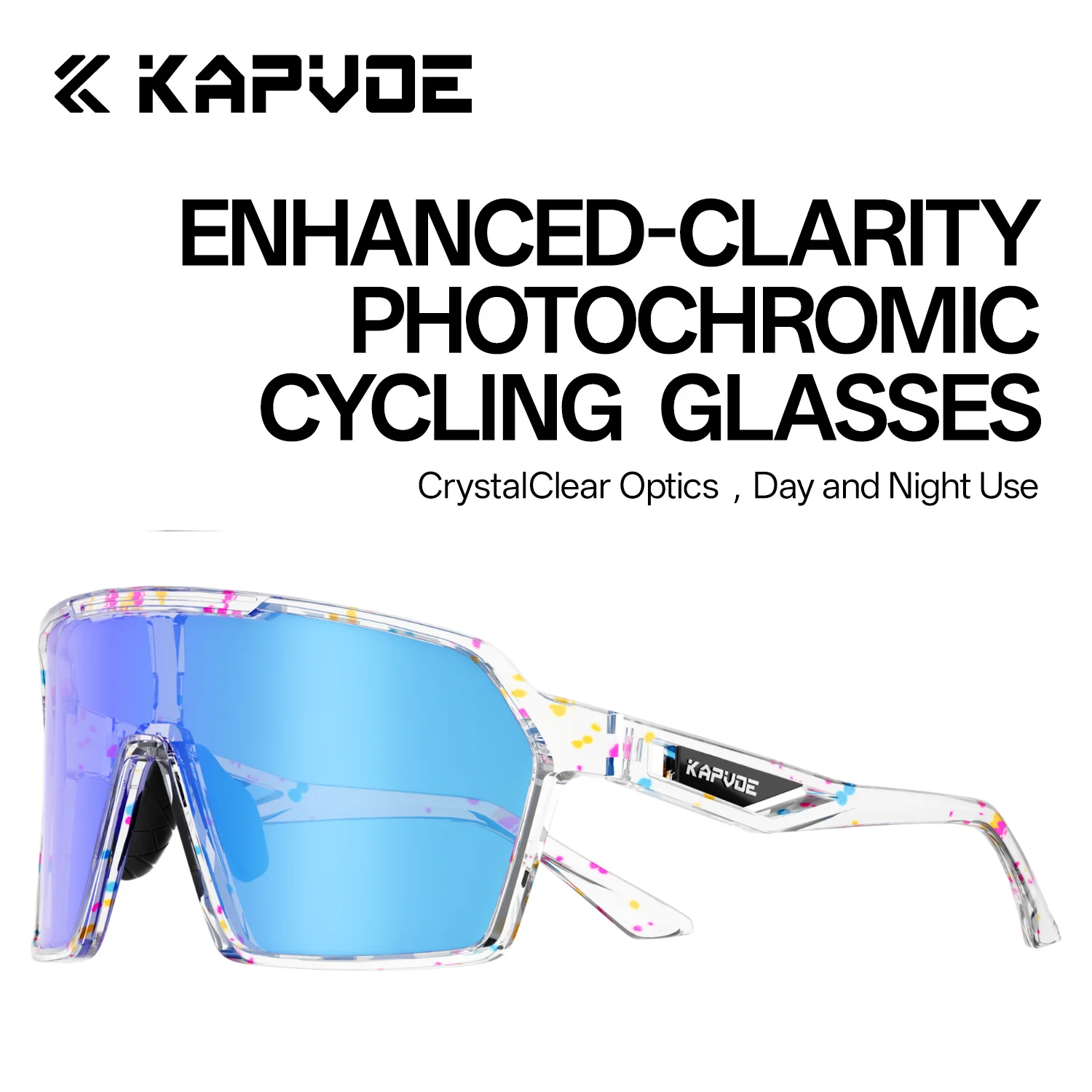 Kapvoe Sport-Sonnenbrille für Herren, Fahrradbrille, Damen, MTB-Brille, Sport, Fahren, Baseball-Sonnenbrille, UV400, leichte Schutzbrille