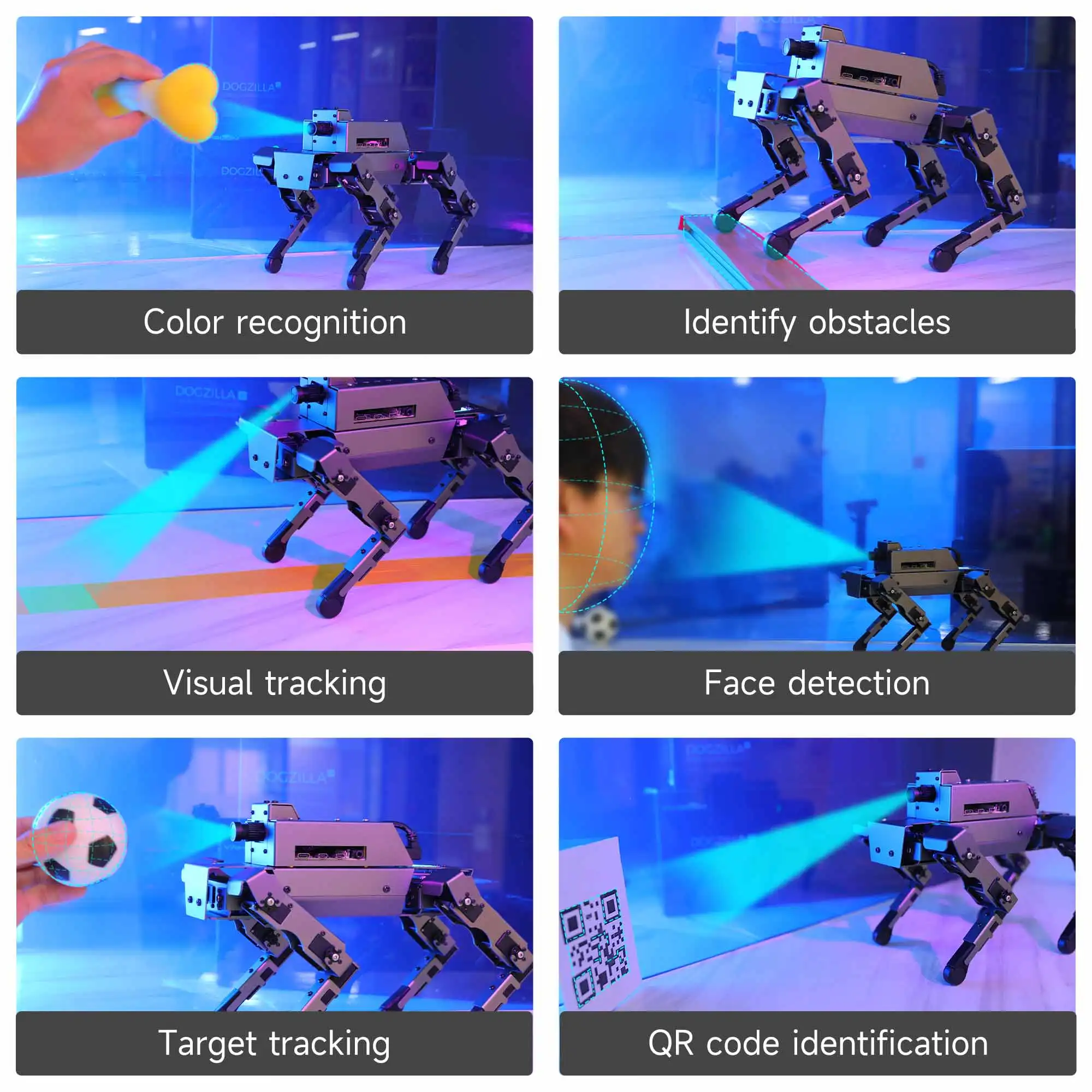 12DOF سطح المكتب المعادن روبوت الكلب بيونيك DOGZILLA S1 مع عصر AI Vision Cam لـ Raspberry Pi 4B دعم برمجة Python #3