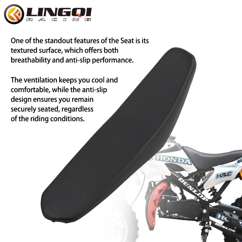 LINGQI RACING Seat Saddle Non-Slip Foam Cushion Motorcycles Seats For 49cc Mini Motocross Kids Dirt Pit Bike Enduro Off Road view 6