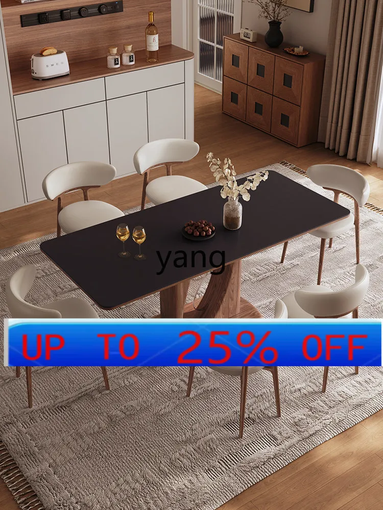 

LMM household small apartment medium and antique rectangular dining table and chair combination