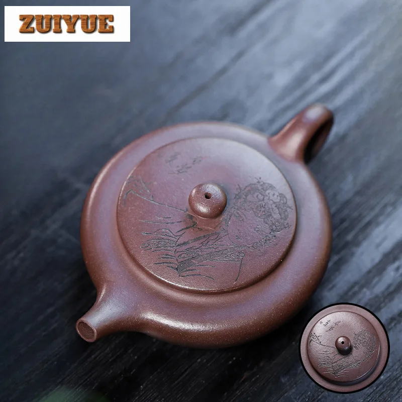 

190ml Authentic Yixing Purple Clay Teapots Handmade Bian Chen Pot Raw Ore Purple Mud Tea Maker Kettle With Filter Zisha Tea Set